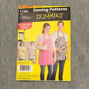 Simplicity Kitchen Apron Patterns - Pink and Blue Designs